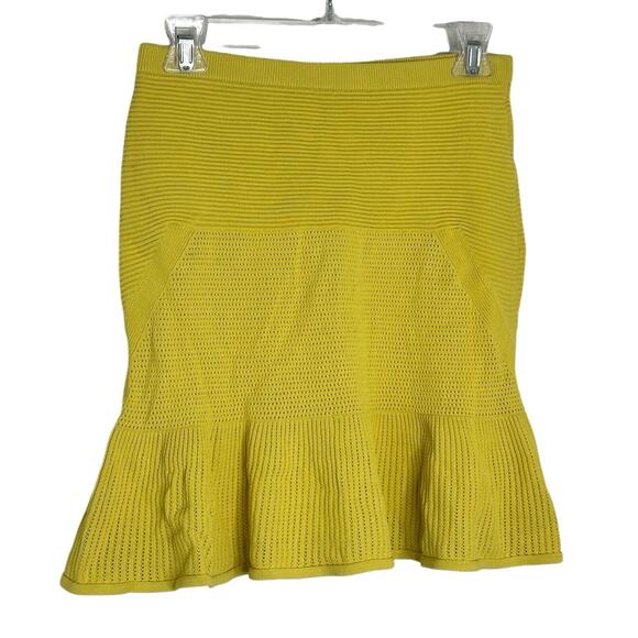 Rachel Zoe Women’s Crochet Yellow Knit Skirt Set 2-Piece Size Small - Picture 8 of 10